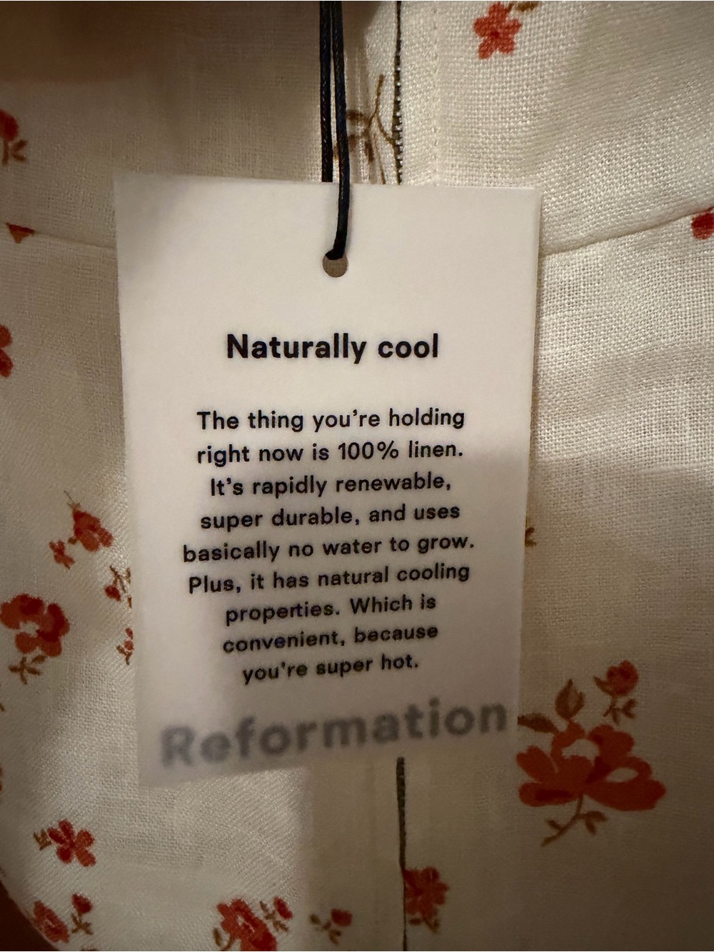 NWT, Reformation- Clarence Linen Top - Picture 7 of 7